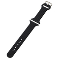 エレコム Apple Watch用シリコンバンド 編込デザインタイプ(49/45/44/42mm) ブラック AW-45BDSCBBK