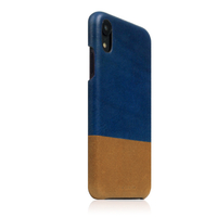 SLG Design iPhone XR用Temponata Leather Back case ブルー × タン SD13667I61