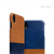SLG Design iPhone XR用Temponata Leather Back case ブルー × タン SD13667I61-イメージ3