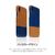 SLG Design iPhone XR用Temponata Leather Back case ブルー × タン SD13667I61-イメージ6