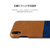 SLG Design iPhone XR用Temponata Leather Back case ブルー × タン SD13667I61-イメージ7