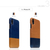 SLG Design iPhone XR用Temponata Leather Back case ブルー × タン SD13667I61-イメージ9