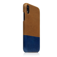 SLG Design iPhone XR用Temponata Leather Back case タン × ブルー SD13668I61