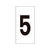 日本緑十字社 数字ステッカー 5 数字-5(小) 30×15mm 10枚組 オレフィン FC013GE-8151352-イメージ1