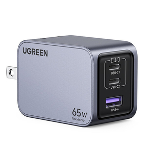 UGREEN 卓上急速充電器 65W GaN 2C1A 3ポート UGREEN Nexode Pro グレー UGR-OT-000008-イメージ2