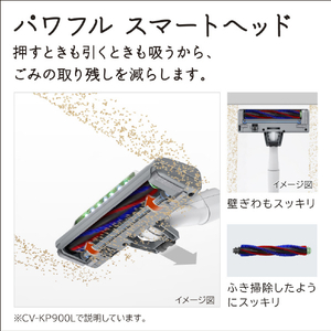 日立 紙パック式パワーブラシ かるパック ライトゴールド CV-KP900L N-イメージ9