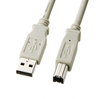 サンワサプライ USBケーブル(5．0m) ライトグレー KU-5000K3