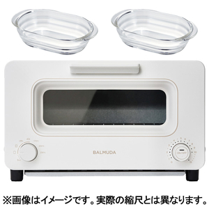 バルミューダ トースター BALMUDA The Toaster ホワイト×HARIO 耐熱ガラス製グラタン皿セット! K05AWH+HGZO1812 K05AWH+HGZO1812SET-イメージ1