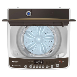 ハイセンス 8kg全自動洗濯機 ブラウン/ホワイト HW-DG80C-イメージ5