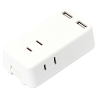 ＰＧＡ USBポート搭載 AC電源タップ（AC×3/USB-A×2） ホワイト PG-UACTAP02WH