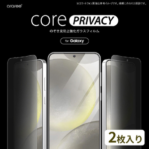 araree Galaxy S24用のぞき見防止 ガラスフィルム(2枚入り) AR26688S24-イメージ2