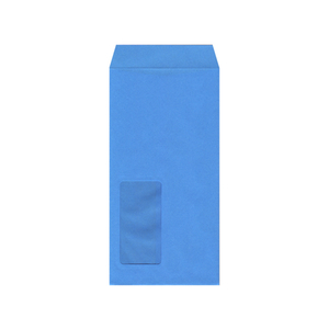 イムラ封筒 長3窓付カラークラフト70g／㎡ ブルー 1000枚 F871804-N3C-737N-イメージ1