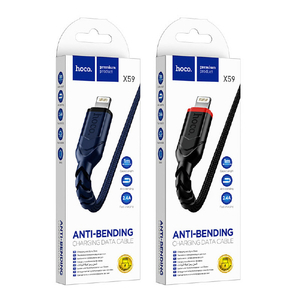 JTT hoco X59 ANTI-BENDING iOSケーブル 100cm ブルー X59-ANTBIC-BL-イメージ7
