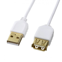 サンワサプライ 極細USB延長ケーブル(A-Aメス延長タイプ・1．5m) ホワイト KU-SLEN15WK