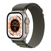 Apple Apple Watch Ultra(GPS + Cellularモデル)- 49mm チタニウムケースとグリーンアルパインループ - S MNHJ3J/A