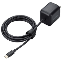 エレコム USB Power Delivery 65W AC充電器(Cケーブル一体型/2m) ブラック ACDC-PD8665BK