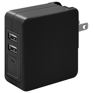 PGA USB電源アダプタ 5．4A(USB-A×2/USB-C×1) ブラック PG-UAC54A03BK-イメージ1