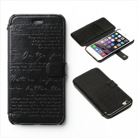 ZENUS iPhone 6s Plus/6 Plus用ケース Lettering Diary ブラック Z4701I6P