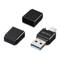 BUFFALO microB&USB3．0 microSD専用スマホ向けカードリーダー ブラック BSCRM110U3BK