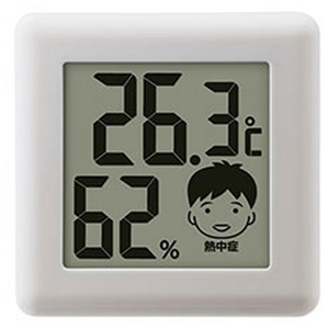 ドリテック デジタル温湿度計 ピッコラ ホワイト O-282WT-イメージ1