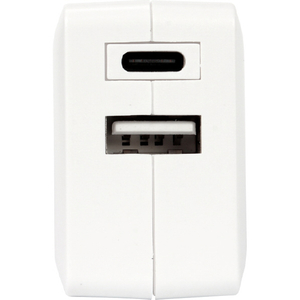 イツワ商事 PD20W対応 TYPE-C1ポート/USB1ポート AC充電器 コンパクトタイプ ホワイト MCAC2003WH-イメージ1