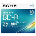 SONY 録画用25GB 1層 1-6倍速対応 BD-R追記型 ブルーレイディスク 10枚入り 10BNR1VJPS6
