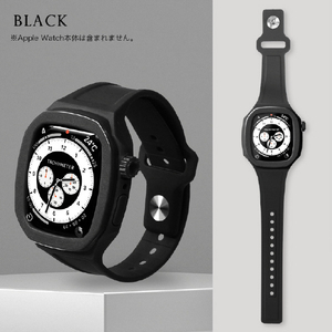 EYLE Apple Watch 45/44mm用ケース付きバンド OCTLUX ブラック XAW01-OX1-BK-イメージ3