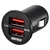 BUFFALO 2．4A シガーソケット用USB急速充電器 AUTO POWER SELECT機能搭載(2ポート) ブラック BSMPS2401P2BK-イメージ1