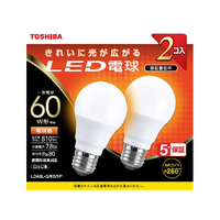 東芝 LED電球 E26口金 全光束810lm(7．8W一般電球タイプ) 電球色相当 2個パック LDA8L-G/60V1P