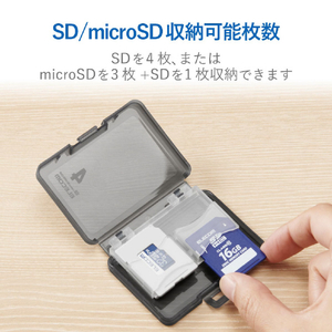 エレコム SD/microSDカードケース ブラック CMC-06NMC4-イメージ4