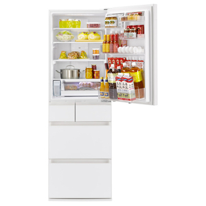 パナソニック 【右開き】450L 5ドア冷蔵庫 サテンオフホワイト NR-E459PX-W-イメージ2