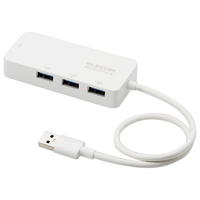 エレコム USB-A 1Gbps有線LANアダプター[USBハブ付き] ホワイト EDCGUA3H2W