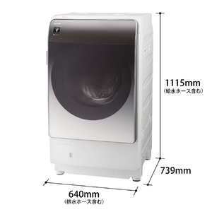 シャープ 【右開き】11.0kgドラム式洗濯乾燥機 クリスタルシルバー ESX11BSR-イメージ2
