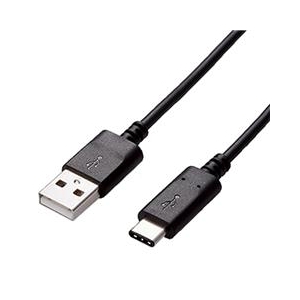 エレコム USB2．0ケーブル(認証品、A-C)  0．5m ブラック MPA-AC05NBK-イメージ1