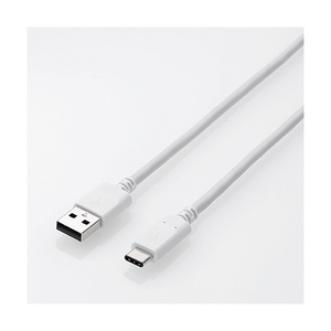 エレコム USB2．0ケーブル(認証品、A-C) 3．0m ホワイト MPA-AC30NWH-イメージ1