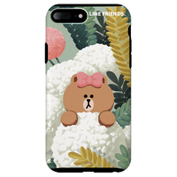 LINE FRIENDS iPhone 8 Plus/7 Plus用ケース テーマ チョコ KCL-DCH003