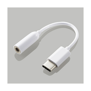 エレコム イヤホン・ヘッドホン用 USB Type-C変換ケーブル ホワイト EHP-C35WH-イメージ1