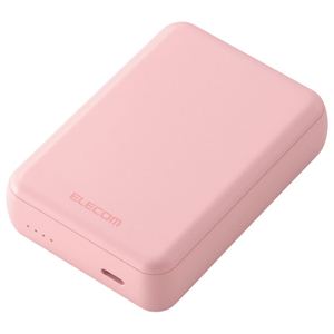 エレコム 超コンパクトモバイルバッテリー(10000mAh/3A/USB Type-C×1) ピンク DE-C49-10000PN-イメージ1