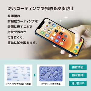 CRYSTAL ARMOR iPhone 14用抗菌強化ガラス 角割れ防止 0．25mm 覗き見防止 GI27-25P-イメージ6