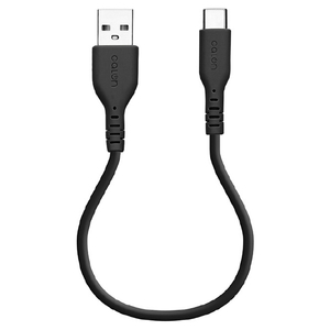 ラスタバナナ USB Type-A to USB Type-C シリコンケーブル(0．2m) calon チャコールグレー R02CAAC3A06CGRY-イメージ1