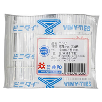 共和 ビニタイ PVC 白 4mm×8cm 1000本 F121521QA-080-6G