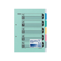 コクヨ カラー仕切カード(ファイル用) A4タテ 5山 2穴 10組 1冊（10組） F840751-ｼｷ-60
