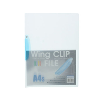 ビュートン ウィングクリップファイル A4タテ 20枚収容 ブルー F815763WCF-A4S-CB