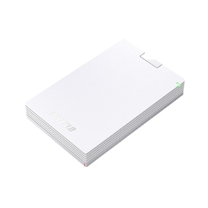 BUFFALO ポータブルハードディスク(2TB) ホワイト HD-PCG2.0U3-GWA-イメージ2