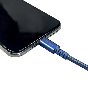 イツワ商事 USB-A to Lightningケーブル(1．5m) ブルー MLTD2215BL-イメージ2