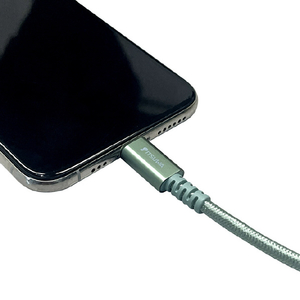 イツワ商事 USB-A to Lightningケーブル(1．5m) グリーン MLTD2215GR-イメージ2