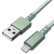 イツワ商事 USB-A to Lightningケーブル(1．5m) グリーン MLTD2215GR-イメージ1