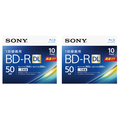 SONY 録画用50GB 片面2層 1-6倍速対応 BD-R DL追記型 ブルーレイディスク 10枚入り 2個セット 10BNR2VJPS6P2