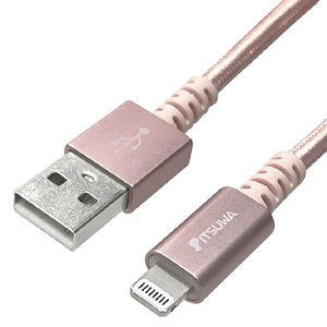 イツワ商事 USB-A to Lightningケーブル(1．5m) ピンク MLTD2215PK-イメージ1
