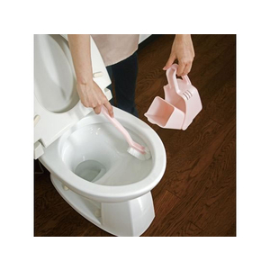 アズマ工業 TK かえしも洗える トイレ ブラシ ケース付 ピンク FC852PS-イメージ2